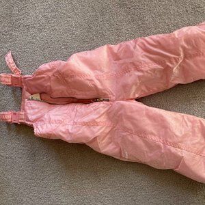 Pink child snowsuit